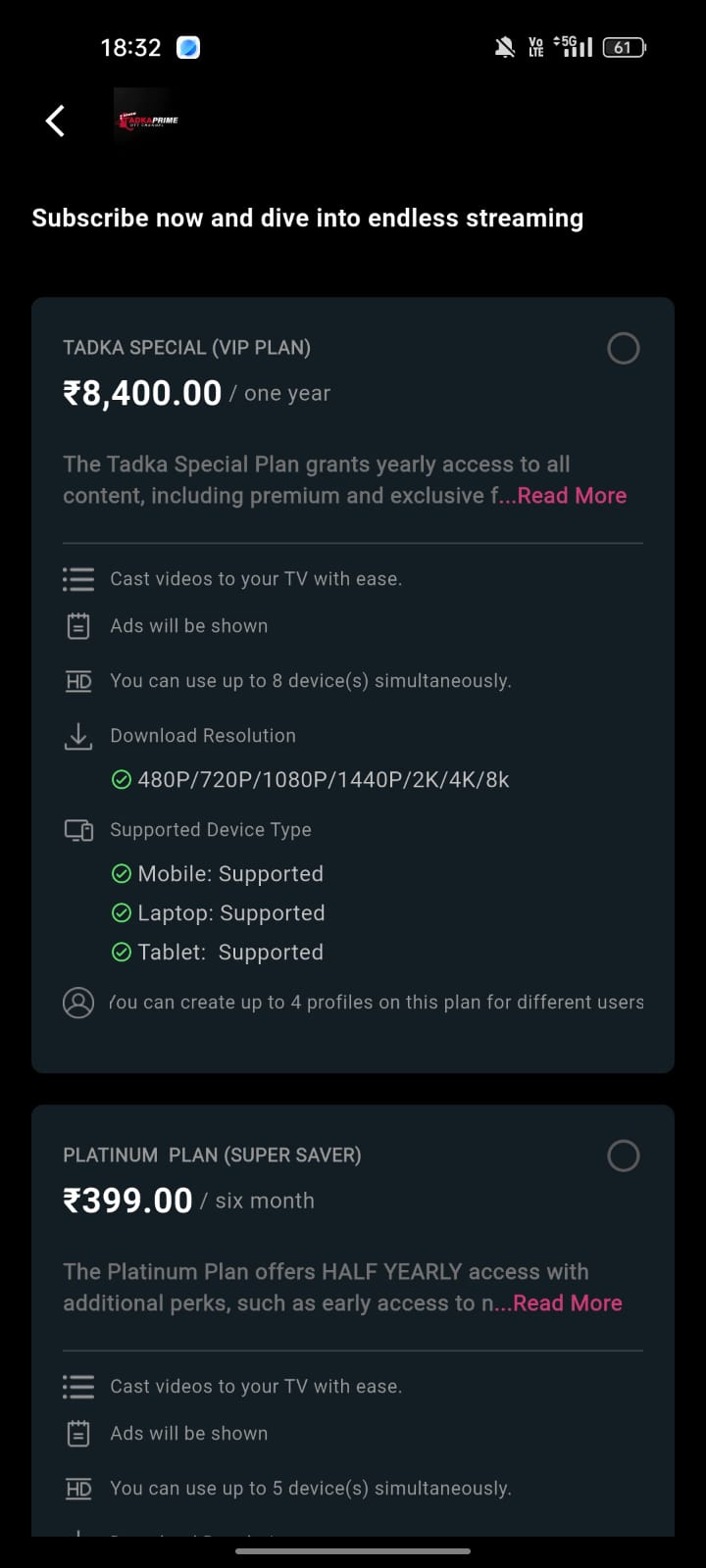 Subscription Plans